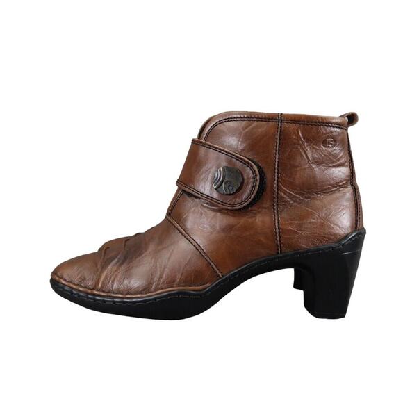 Josef Seibel Shoes Womens 37 Booties Fashion Classic Calla Leather Strap Slouchy - Picture 5 of 16